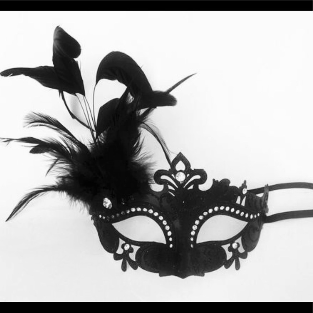 Halloween black metal mask