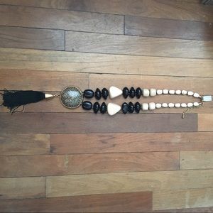 Black and beige necklace