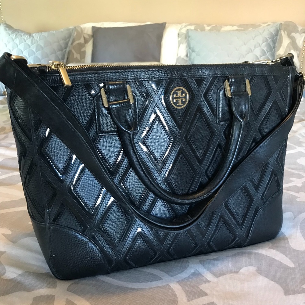 Tory Burch Robinson Patchwork Double Zip Tote