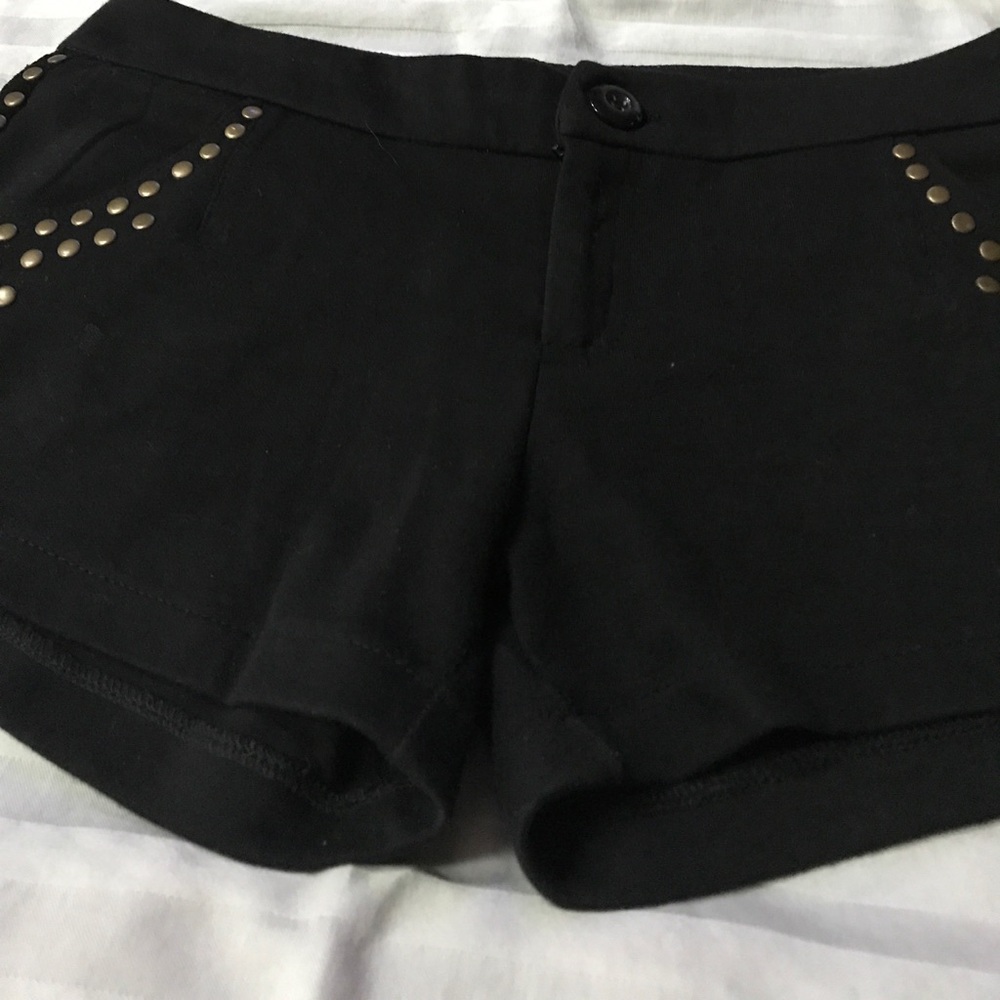 Cotton black fashion shorts