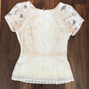 Chelsea and Violet cream lace top.