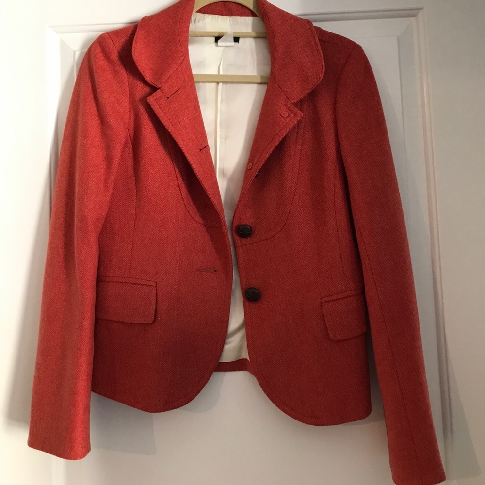 J.Crew Burnt Orange Wool Blazer