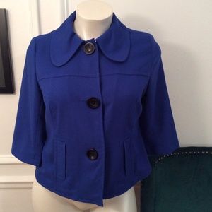 Lane Bryant Peacoat 3/4 Length Sleeve Royal Blue