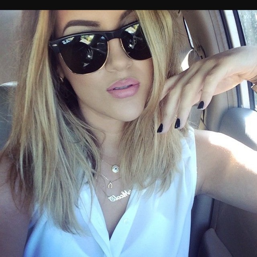 Oversized Ray Ban Clubmaster sunglasses