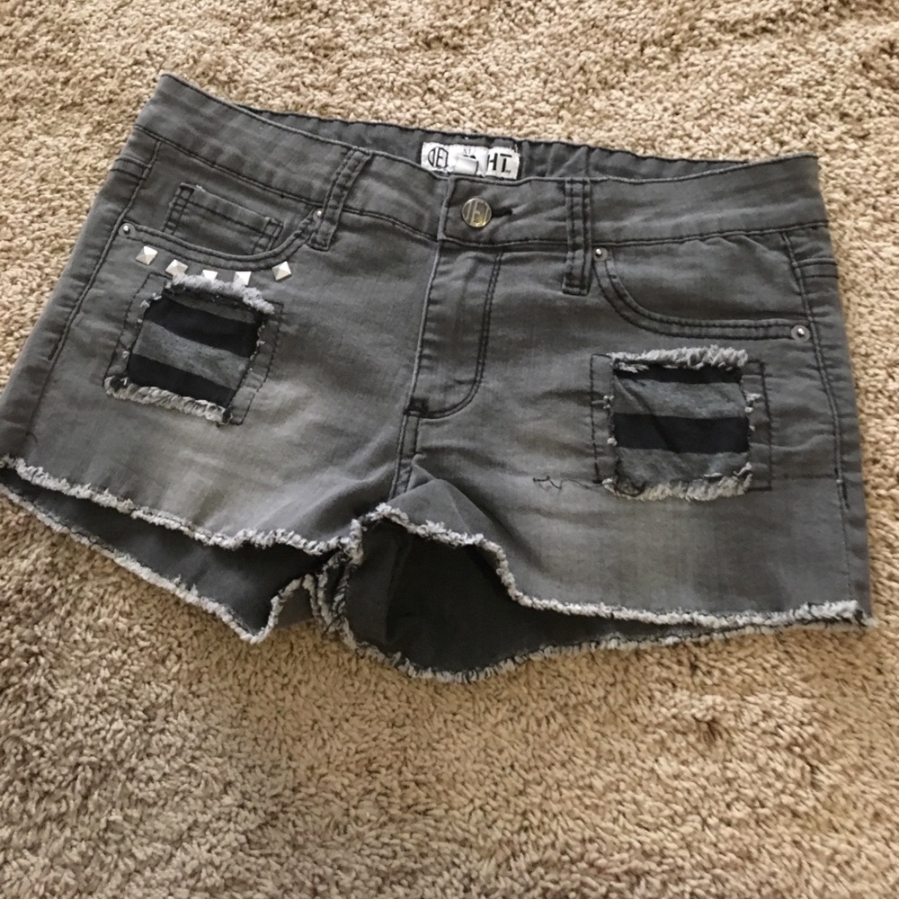 Grey jean shorts