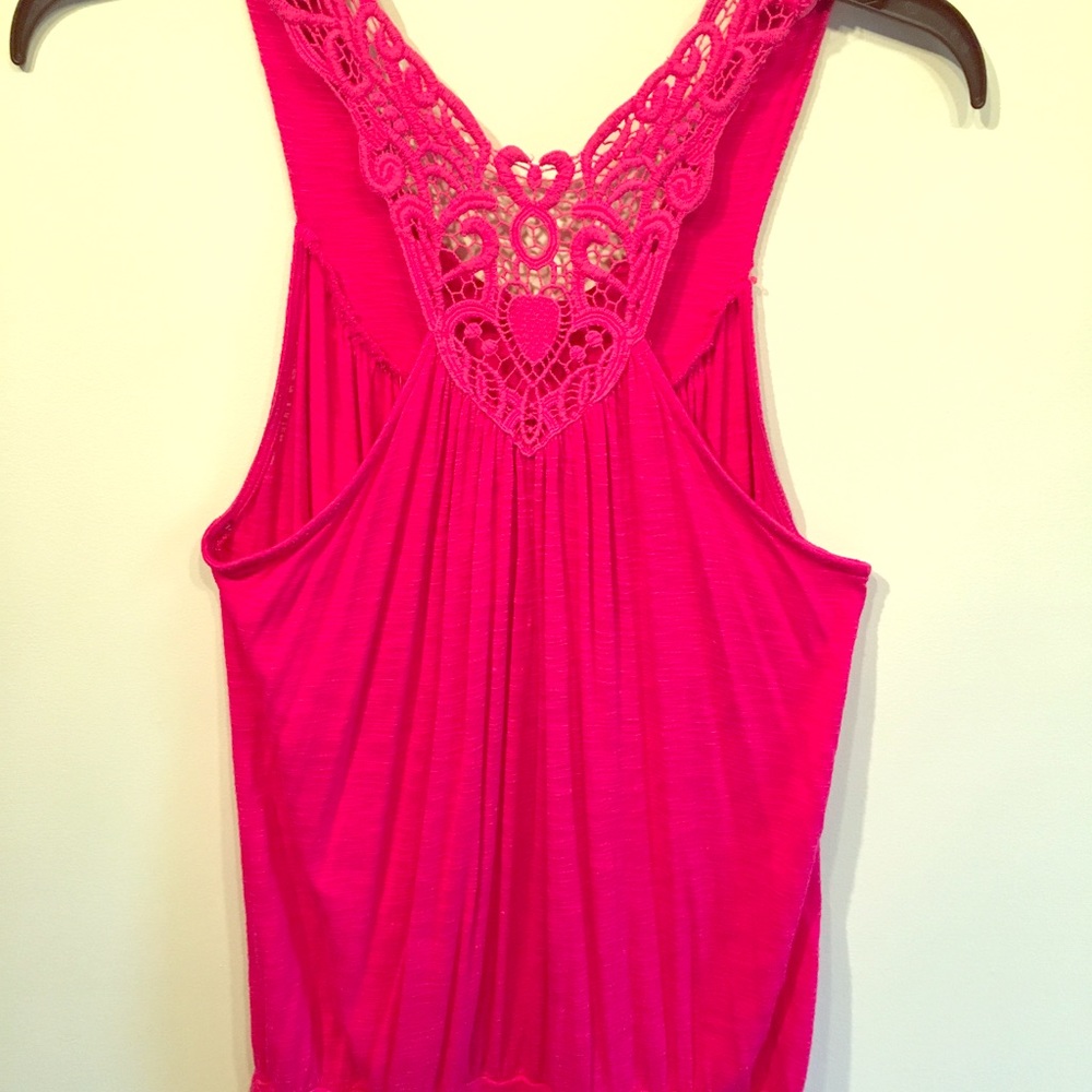 Pink racer back tank
