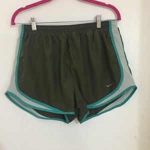 Army green Nike tempo shorts