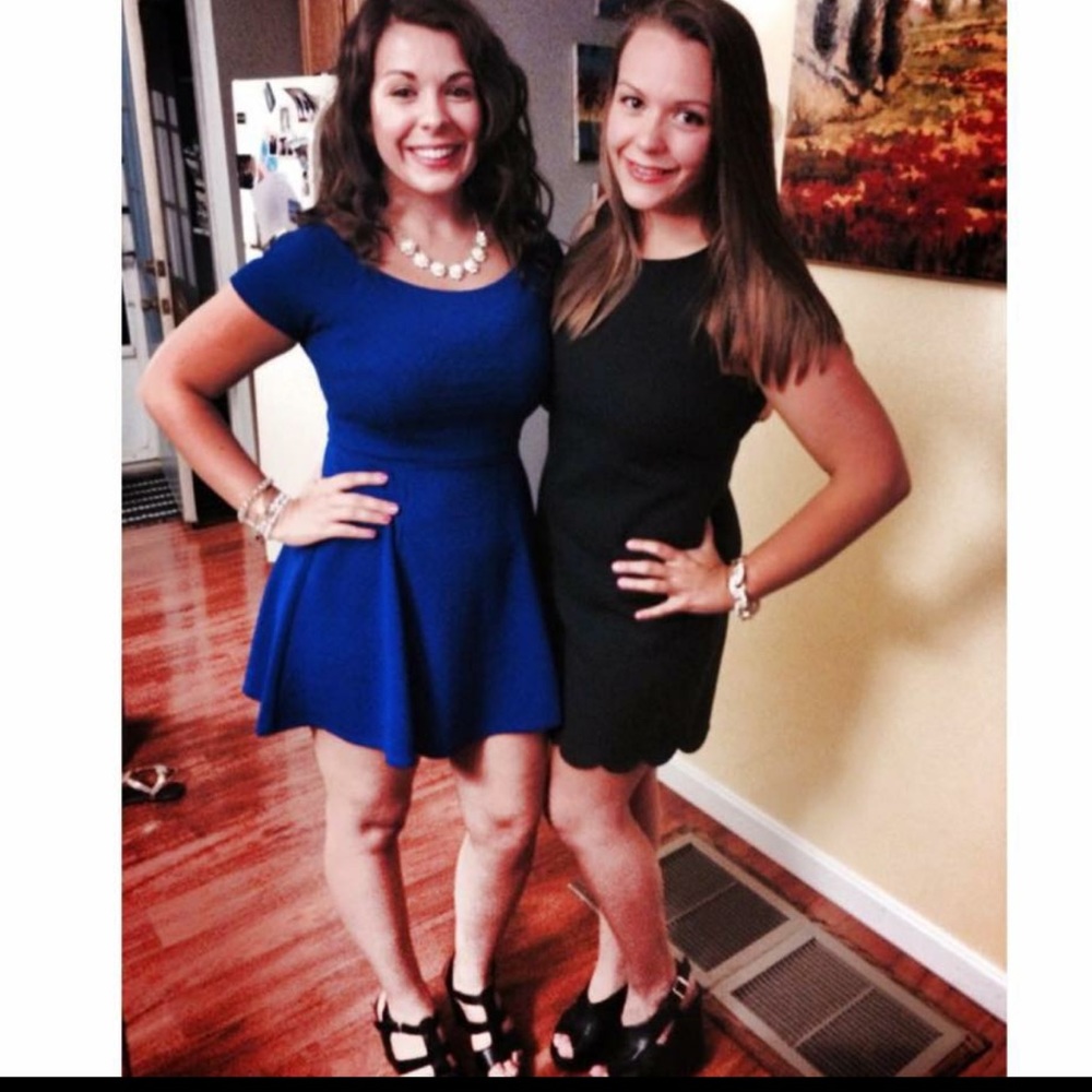 Blue mini dress