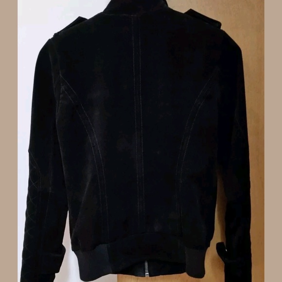 Rachel Zoe Quilted Leather Suede Jacket XS - Picture 2 of 3