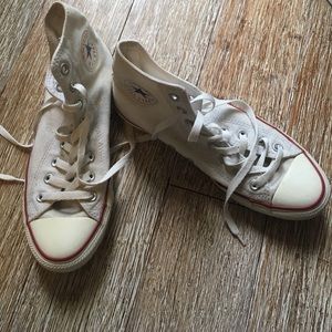 White high top Converse All Stars