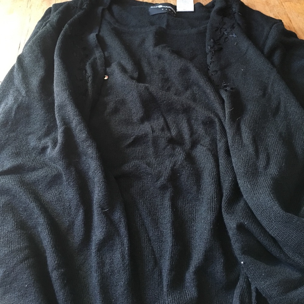 Black sweater built in T-shirt