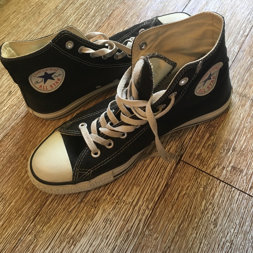 Black high top converse All Stars