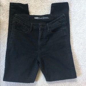 Black High Rise Rockstar Skinny Jeans