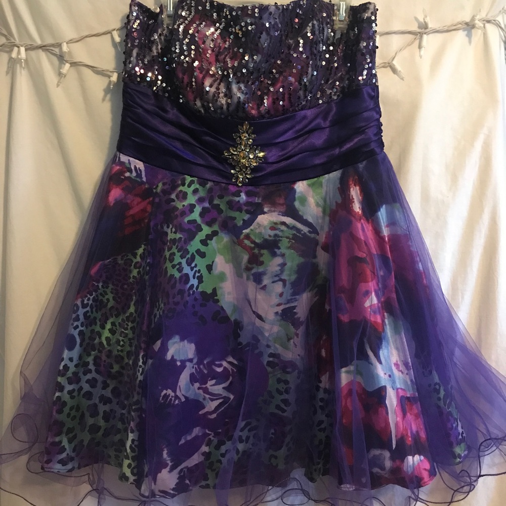 Plus Size Purple Party Dress