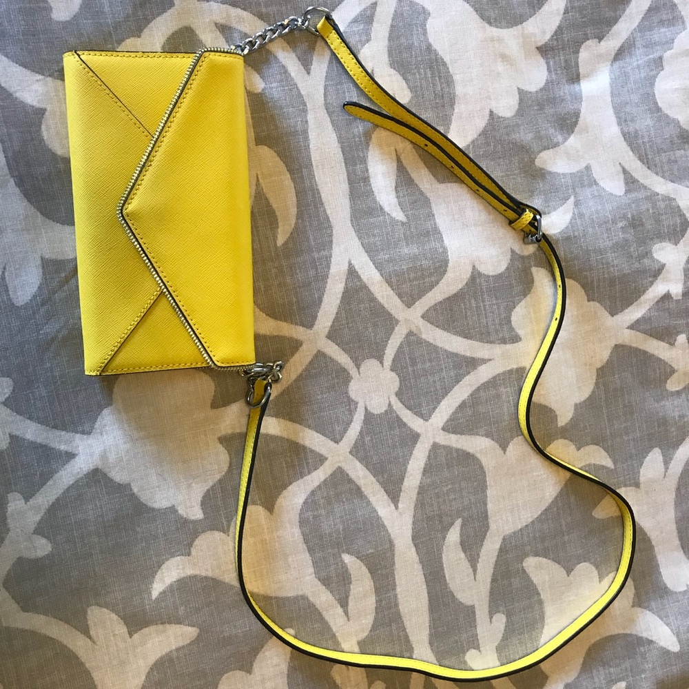 Rebecca Minkoff Yellow Cleo Wallet On A Chain