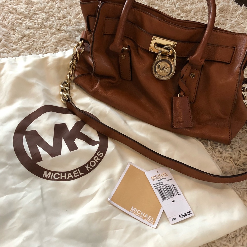 Brown leather Michael Kors purse