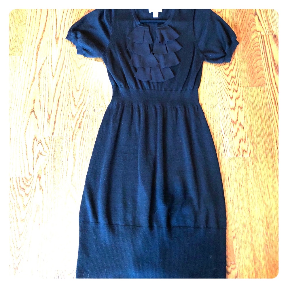 Black wool dress, perfect for the holidays