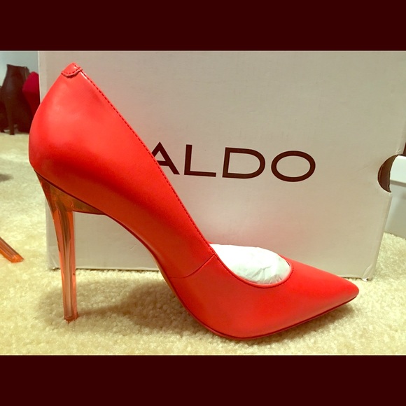coral colored heels