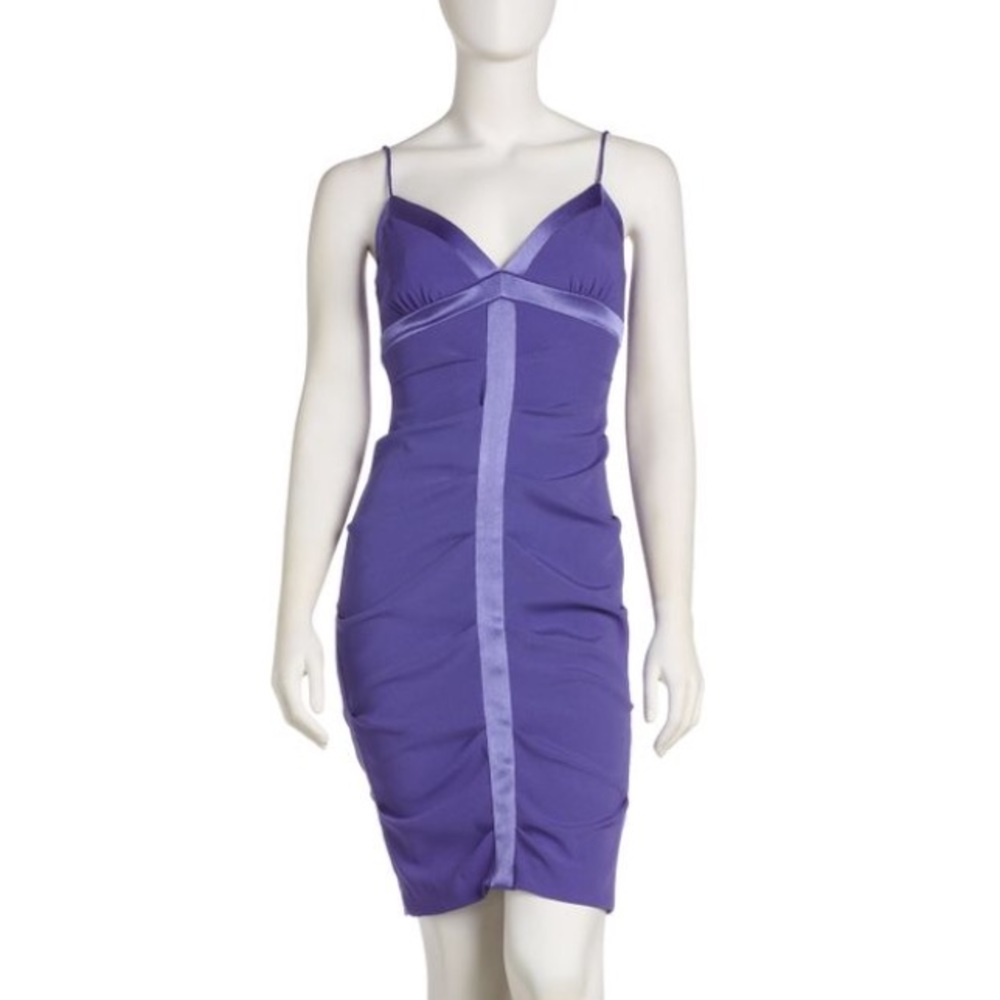 Blue & Purple Nicole Miller Cocktail Dress