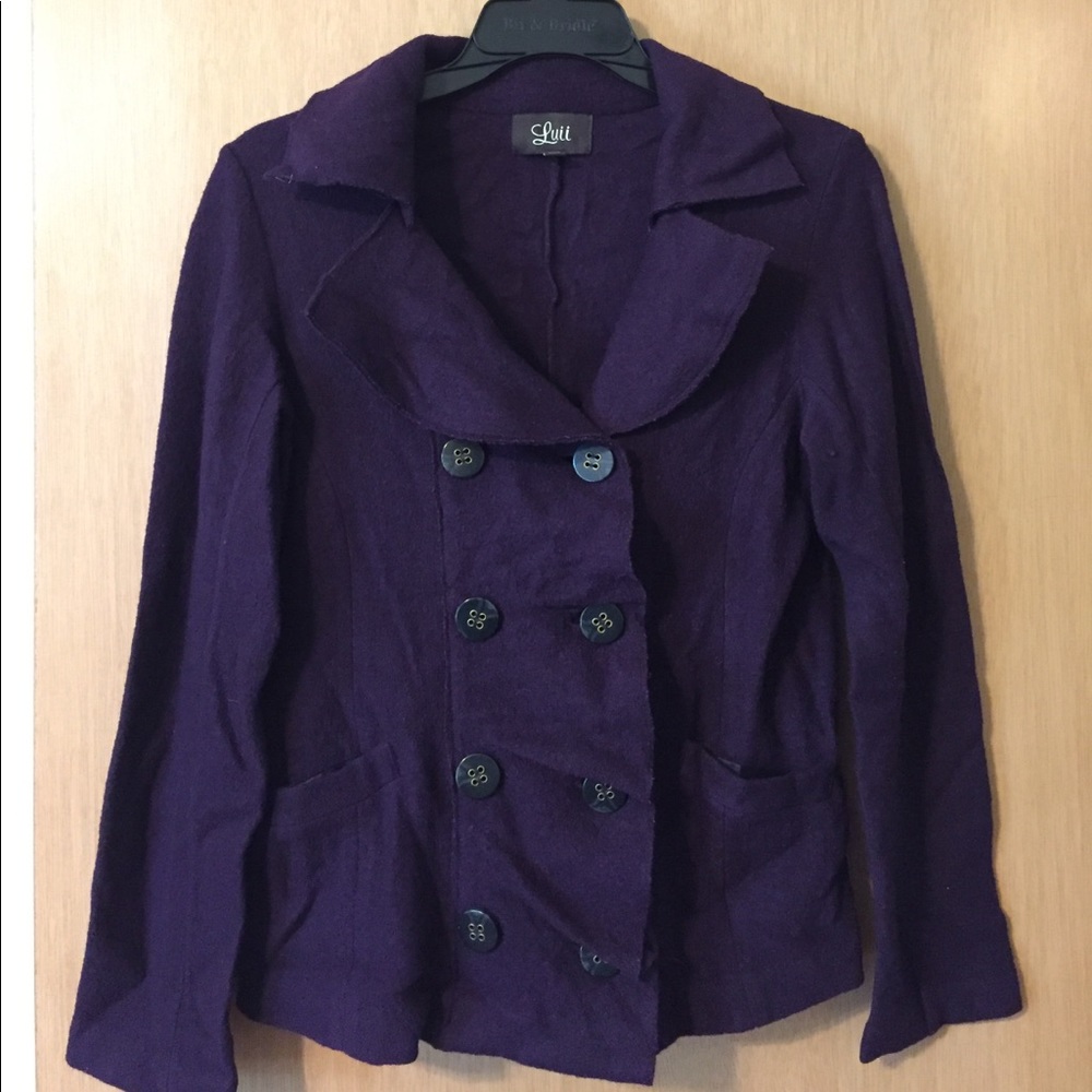 SOLD!! Luii Anthropolgie 100% Wool Ruffle Jacket