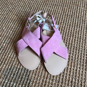 J. Crew Girls Cyprus Pink Suede Sandals 💕