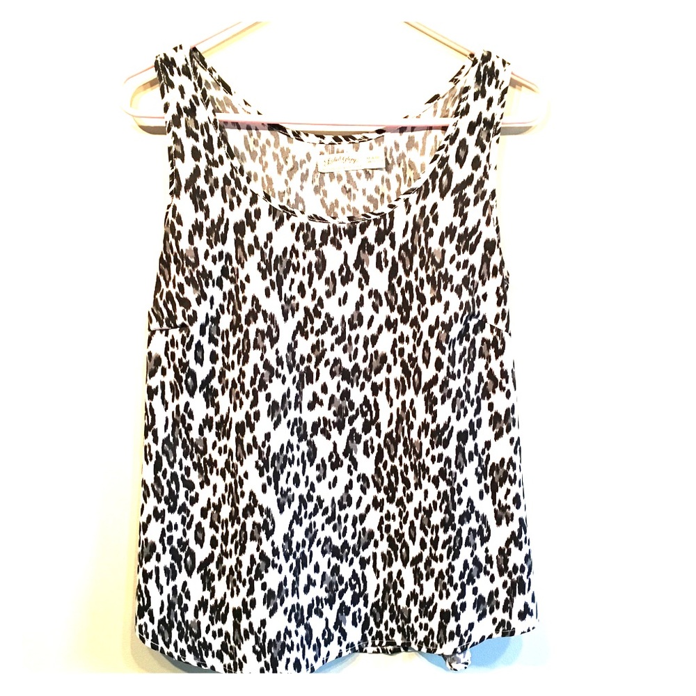 Black and white cheetah print tank top
