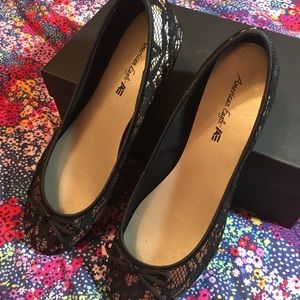 Satin and Lace Ballet Flats