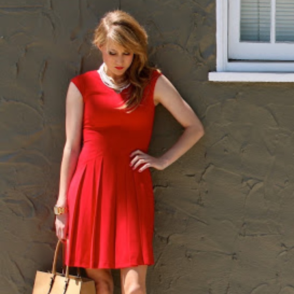 Red Calvin Klein dress