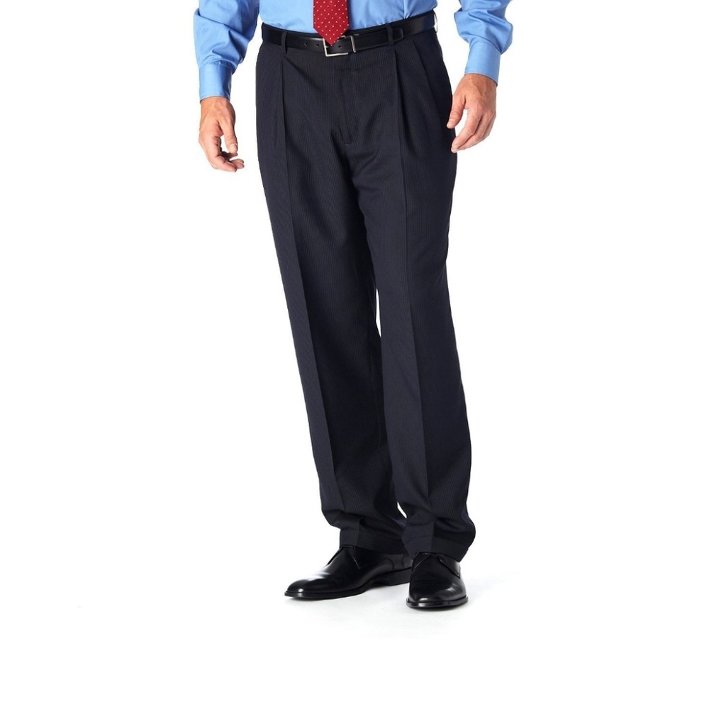 Savane Mens Pleated Dress Pants (42x30)