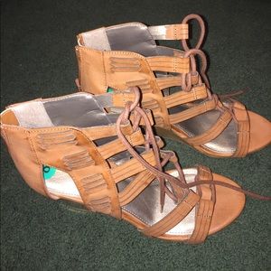 Brown heels with wedge