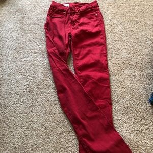 Red jeans