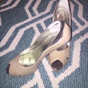 Alfani Nude Peep Toe Heels