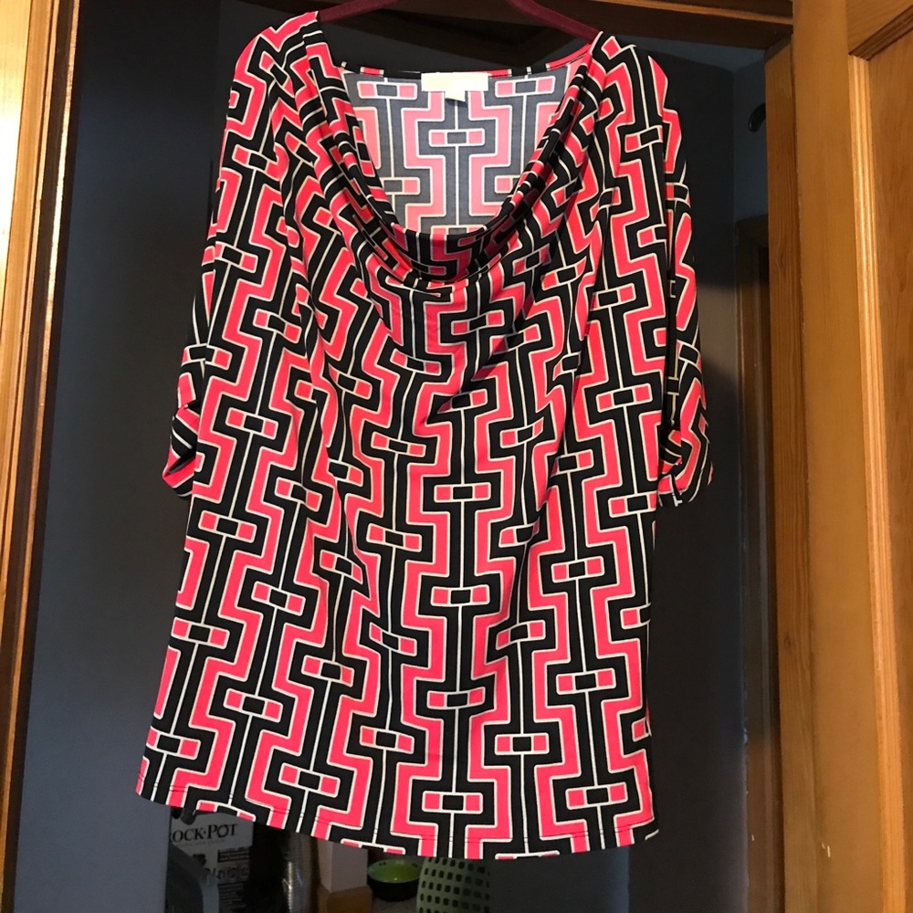 Michael Kors Cowl Neck Open Shoulder Blouse