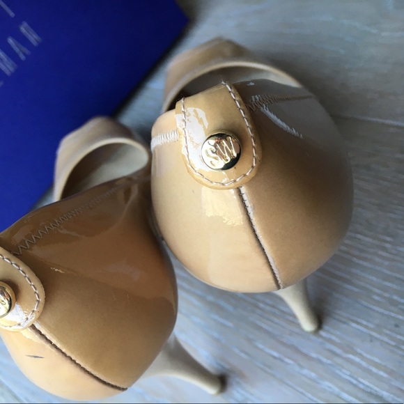 Stuart Weitzman nude peep toe pumps - Picture 3 of 5