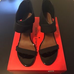 Black ankle wrap heels