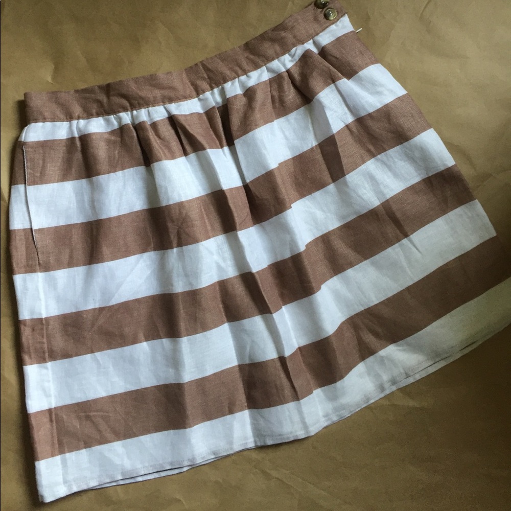Cynthia Rowley brown & White striped skirt!