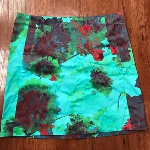Jcrew floral mini skirt