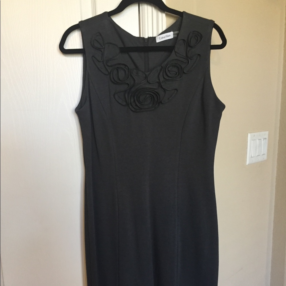 Calvin Klein Gray Sheath Dress