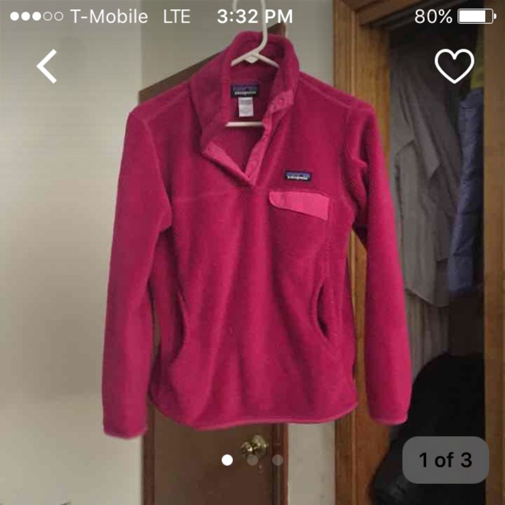 Hot Pink Patagonia Fleece Women's Size Small