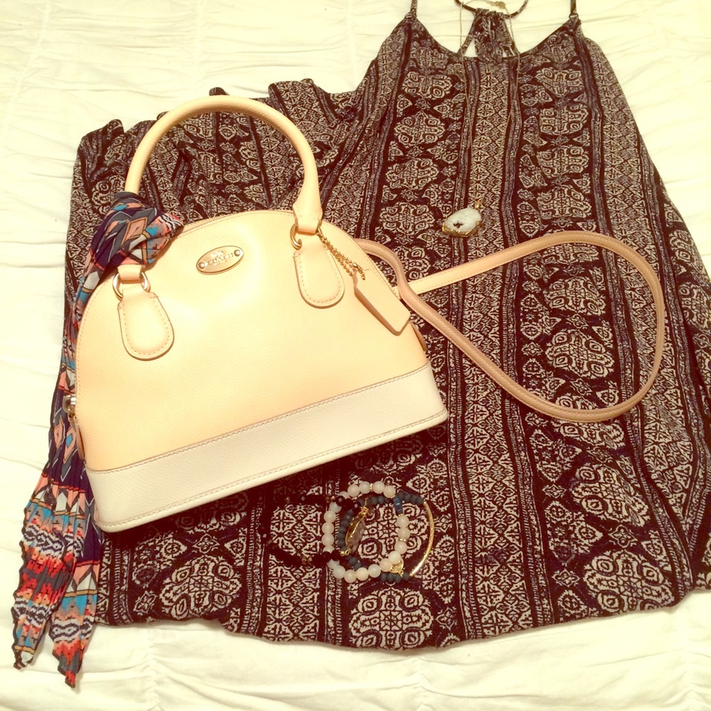 Gently used COACH mini domed crossbody satchel bag