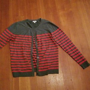 Orange and grey cardigan