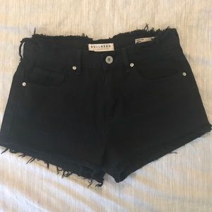 Bullhead high waisted black jean shorts