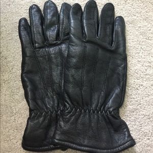 Black ladies gloves leather