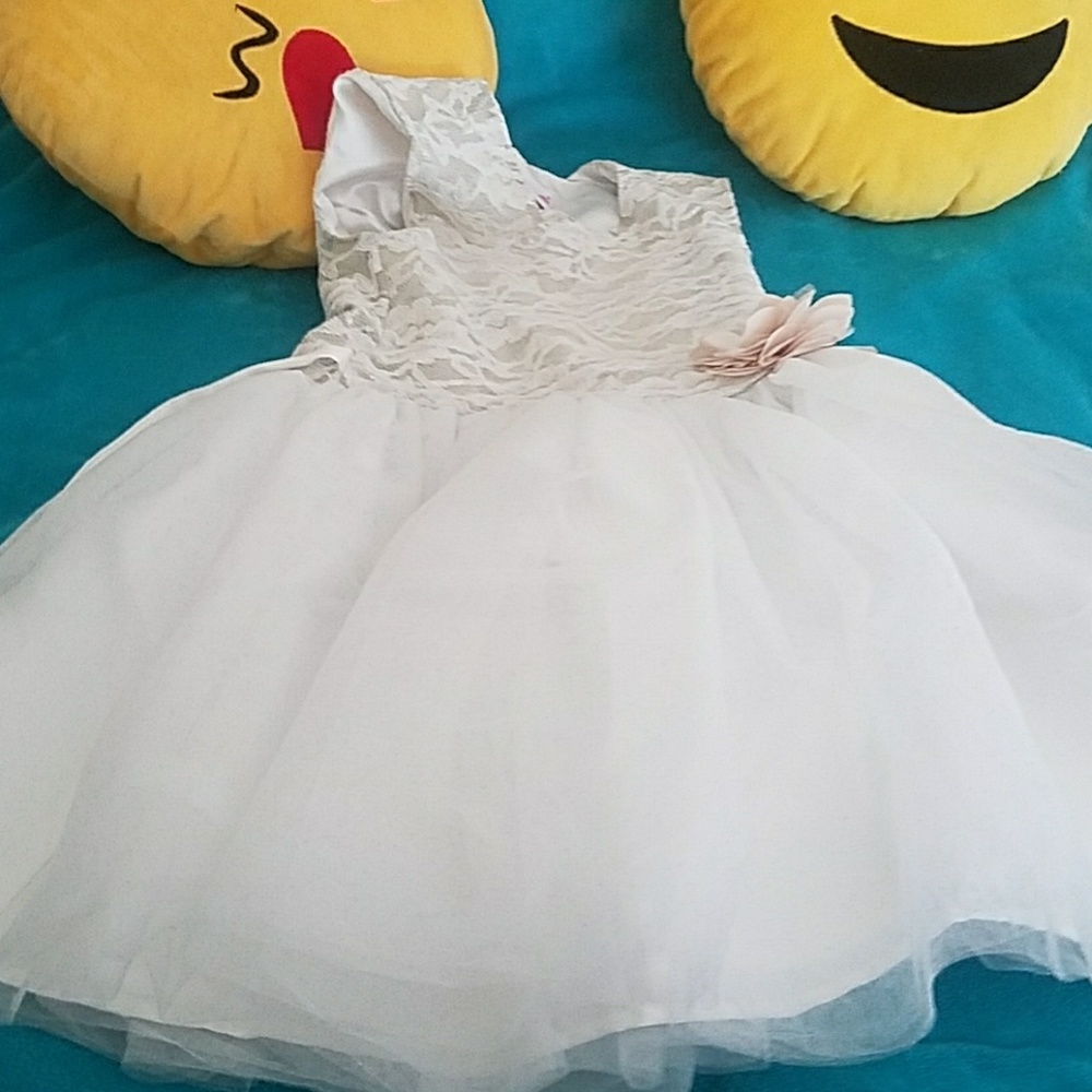 White and gold youth dress