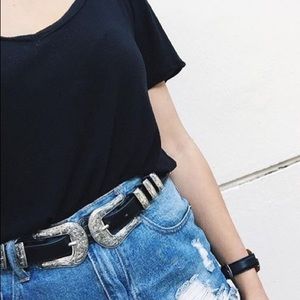 Double Buckle black belt Similar to B-Low the Belt