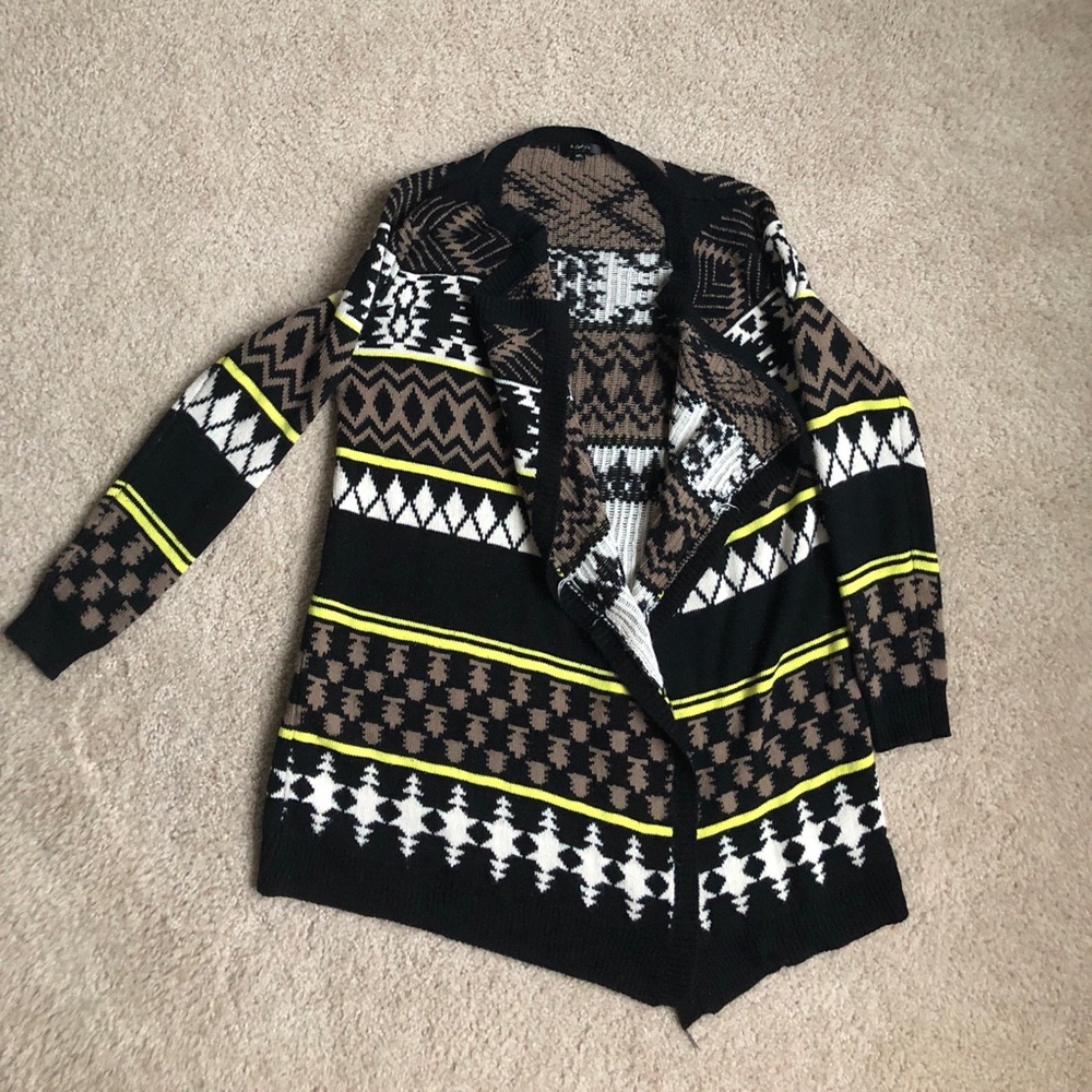 Aztec Open Sweater