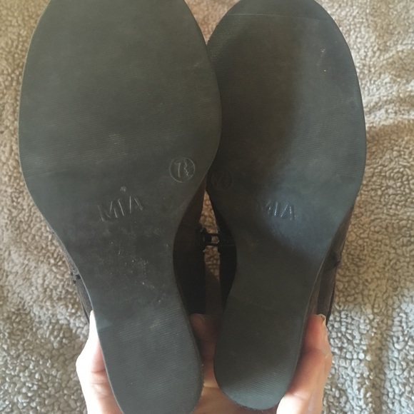 Excellent suede wedge comfy boots Real leather! - Picture 4 of 6