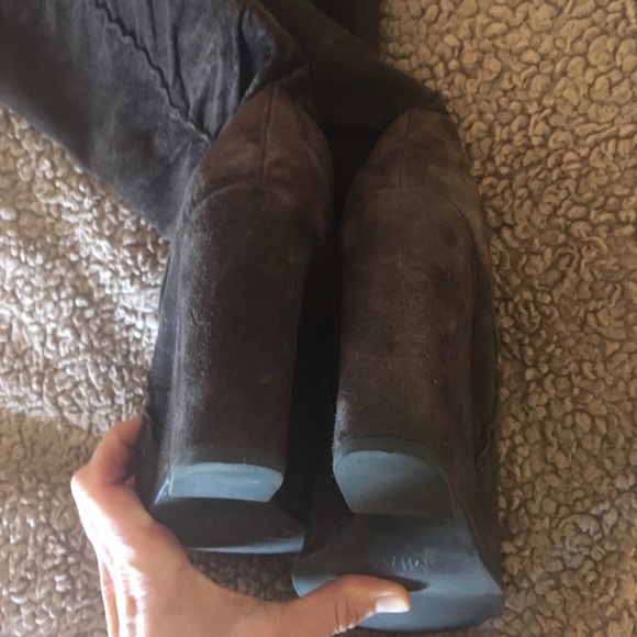 Excellent suede wedge comfy boots Real leather! - Picture 5 of 6