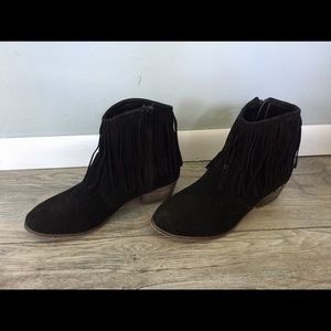 Fringe booties