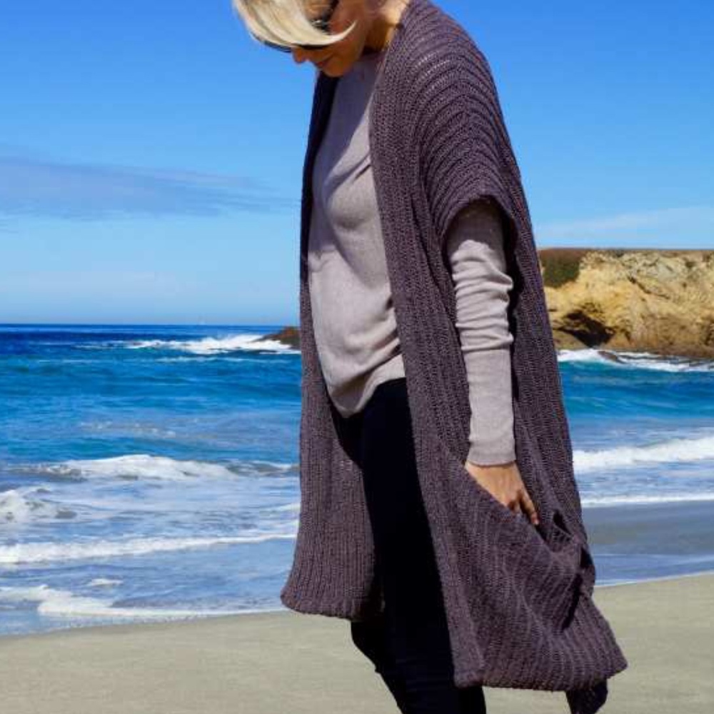Free People 'Sloppy Pocket' Grey Cardigan